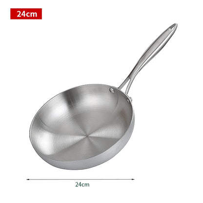 Premium 304 Stainless Steel Frying Pan – Nonstick & Built for Precision Cooking!