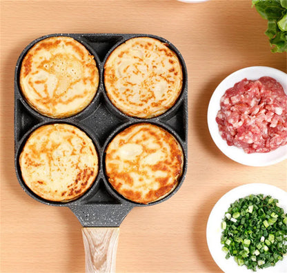 Perfectly Cooked Eggs & Pancakes – Nonstick 4-Cup Frying Pan for Easy Breakfasts!