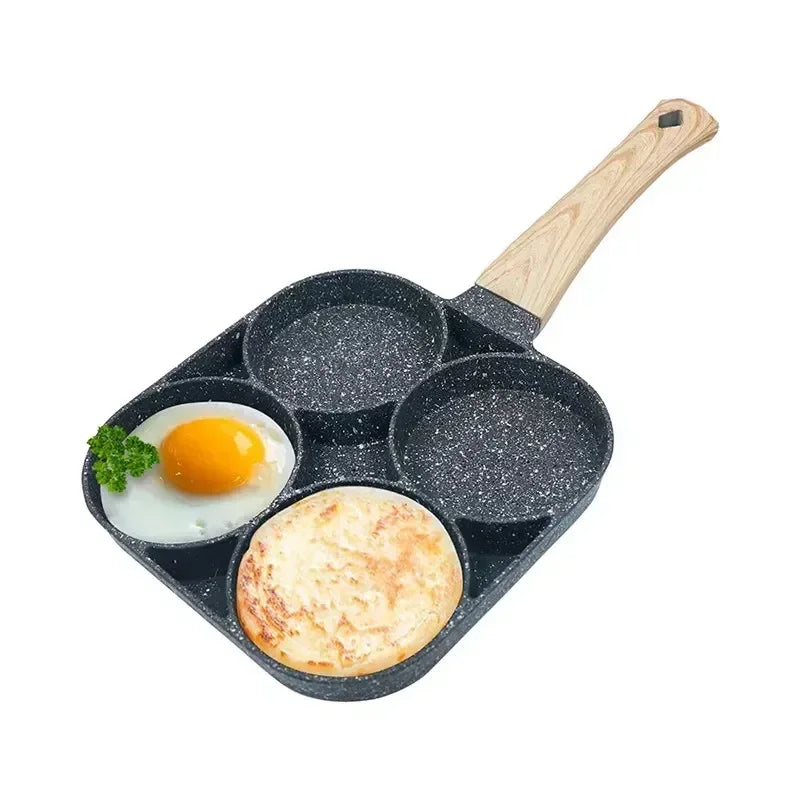 Perfectly Cooked Eggs & Pancakes – Nonstick 4-Cup Frying Pan for Easy Breakfasts!