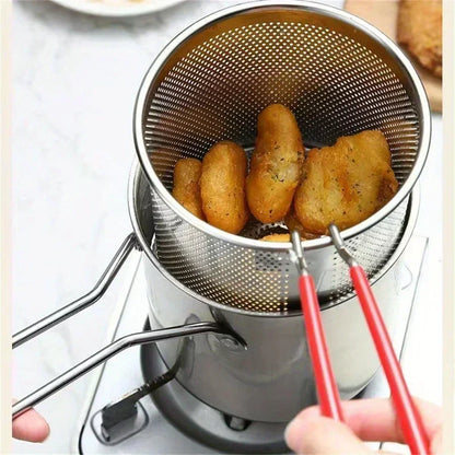 Crispy, Golden Fries & Wings – Stainless Steel Fryer with Built-in Oil Filter!