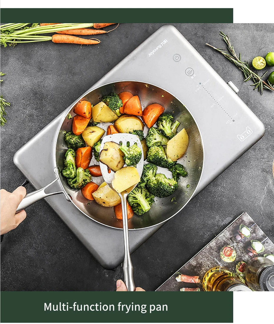 Premium 304 Stainless Steel Frying Pan – Nonstick & Built for Precision Cooking!