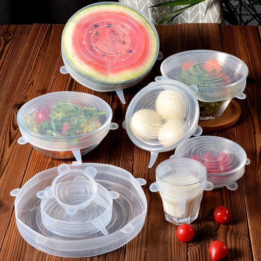 Say Goodbye to Plastic Wrap – Keep Food Fresh with Reusable Silicone Lids!